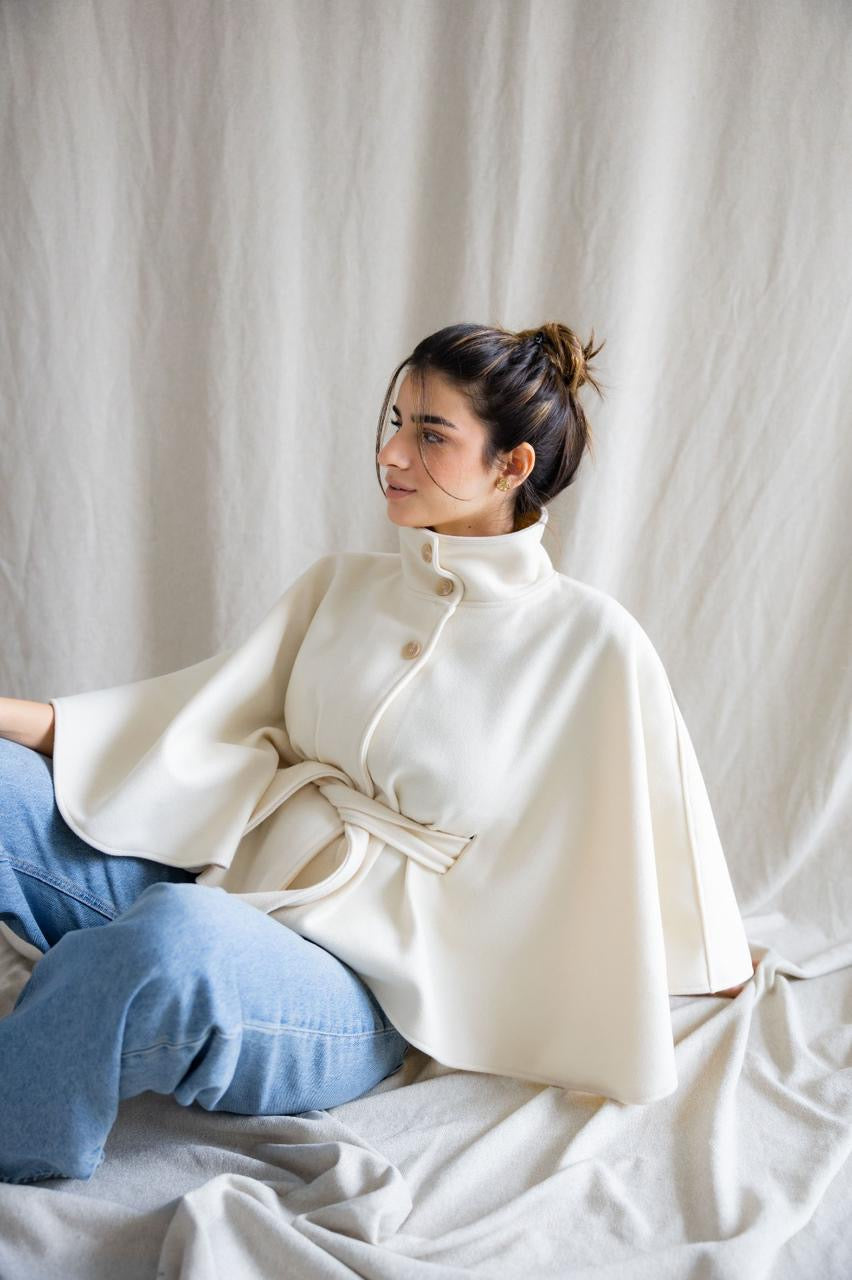 The Beige cape jacket