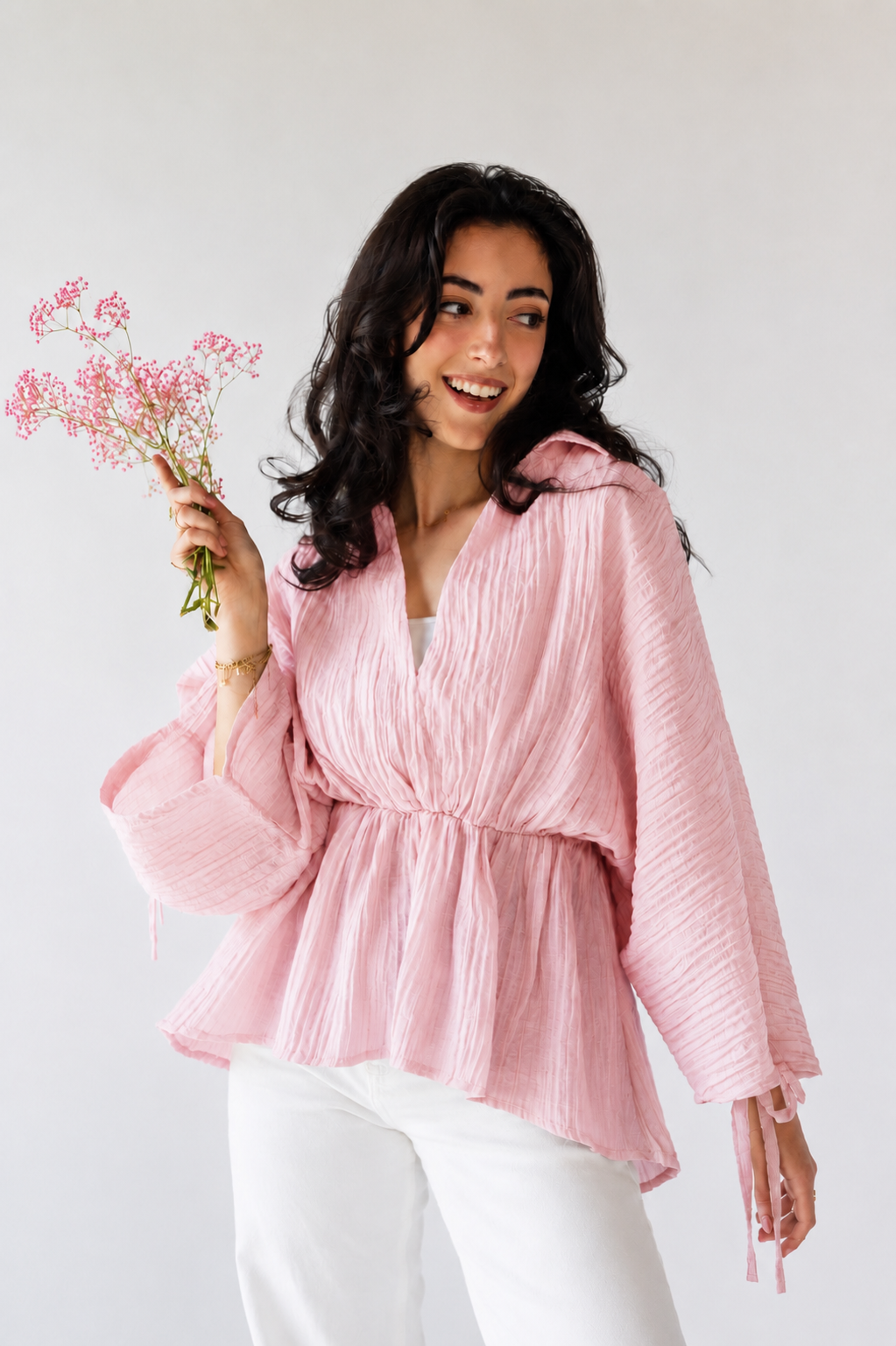 Pink Ruffle blouse