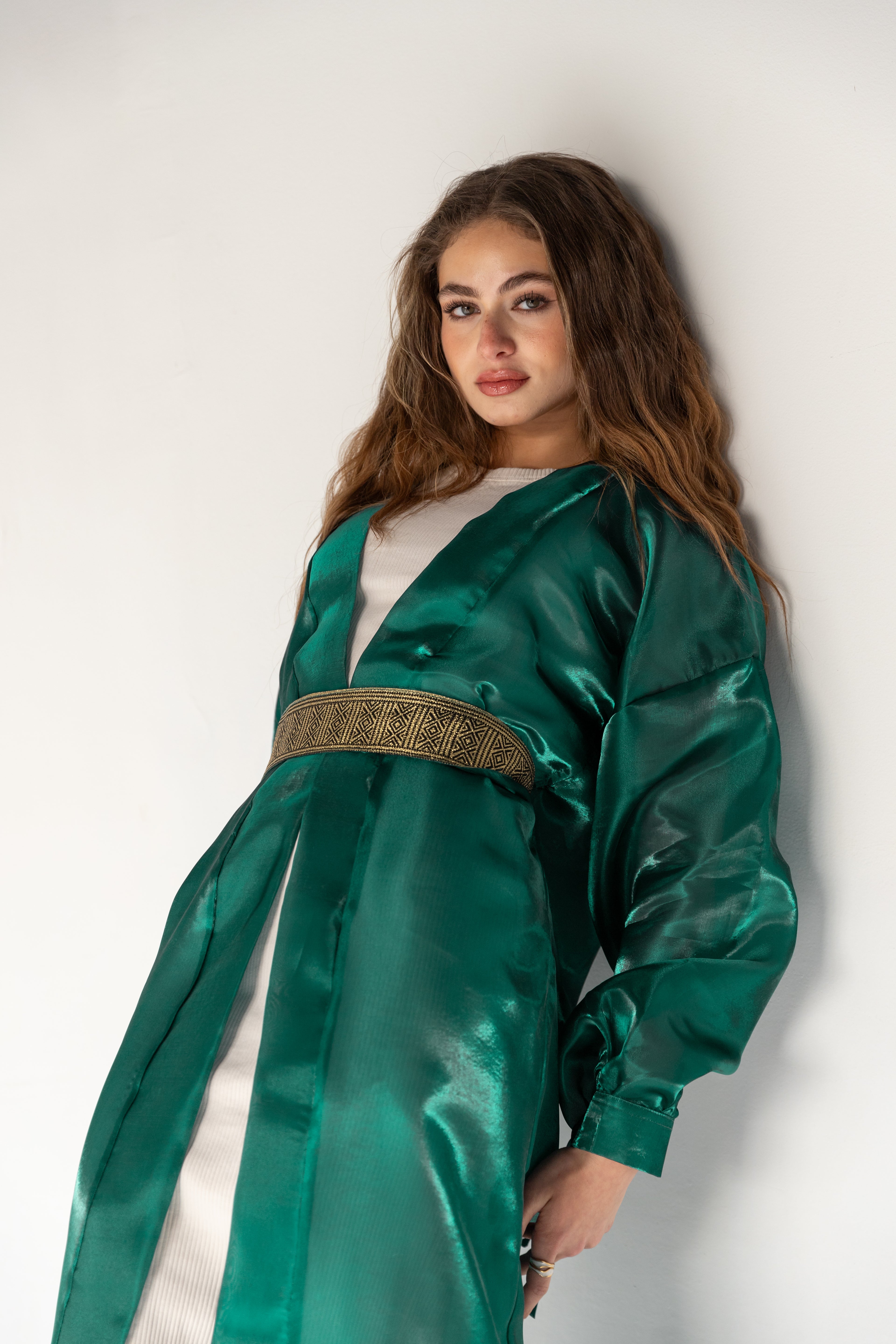 Emerald Green Kaftan Nefer Emerald Green Kaftan Nefer