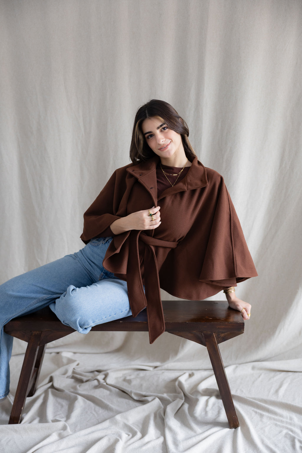 The brown cape jacket