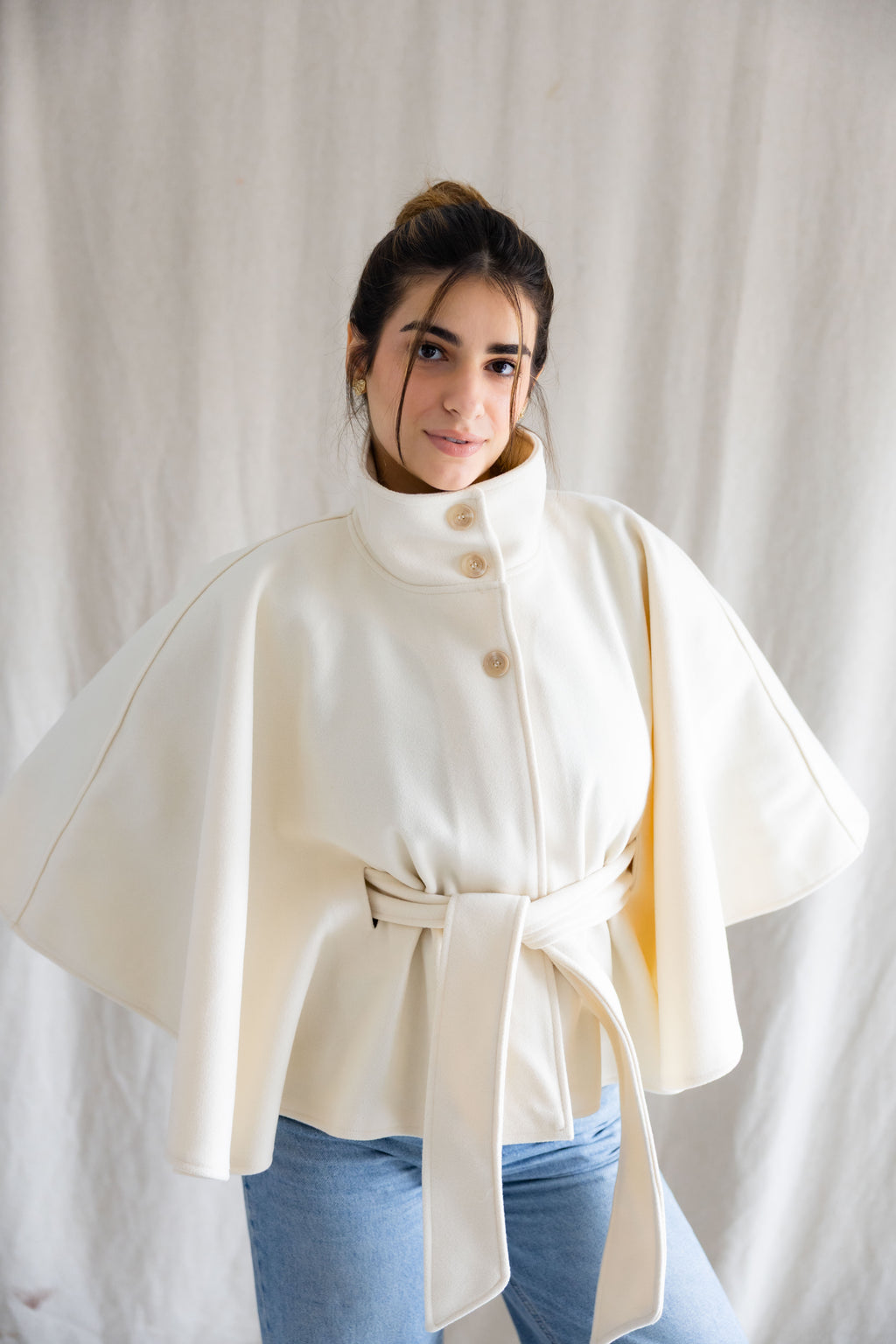 The Beige cape jacket