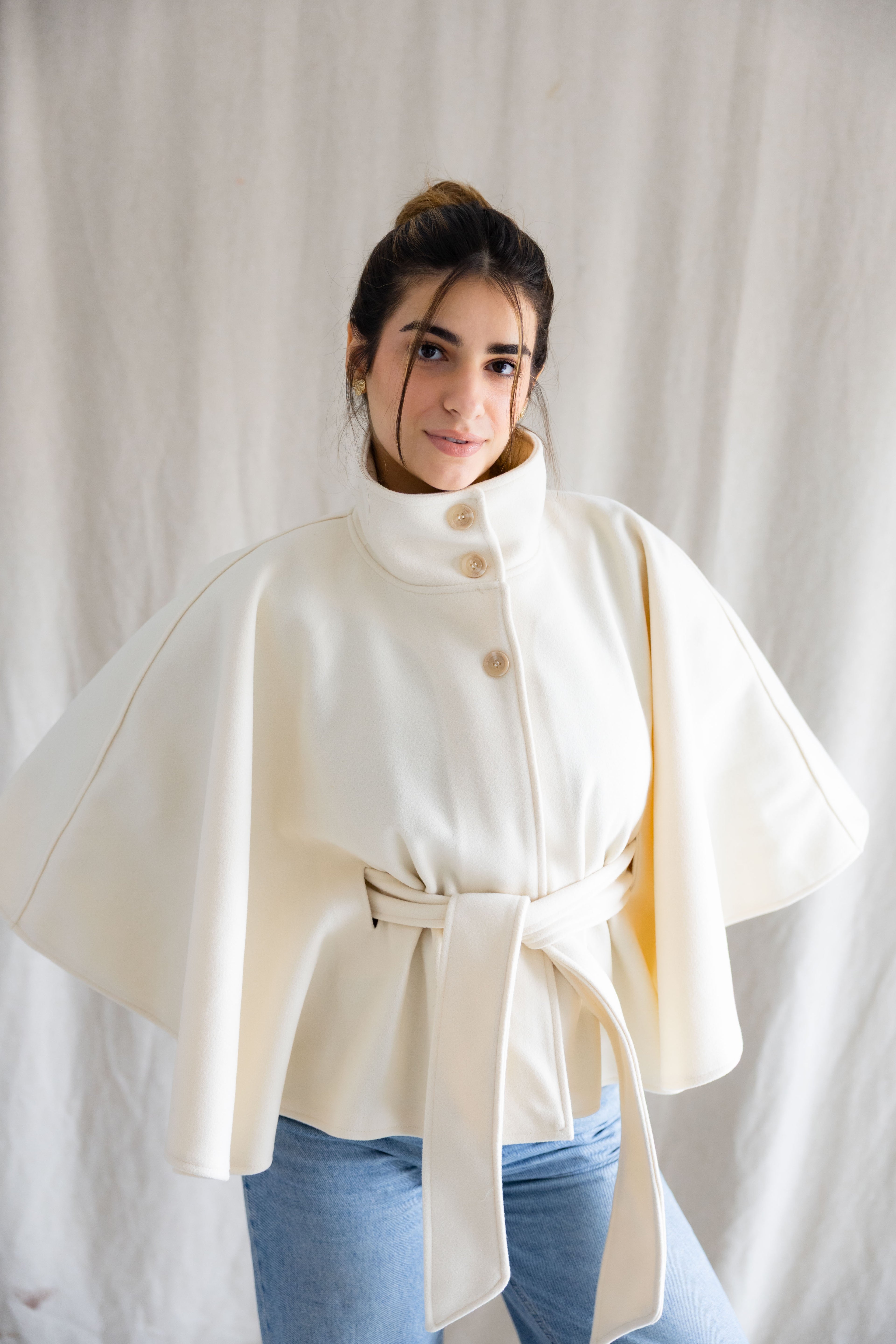 The Beige cape jacket