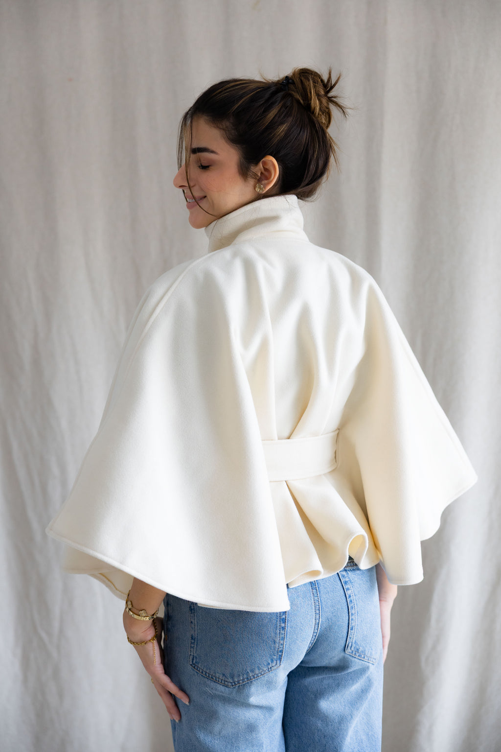 The Beige cape jacket
