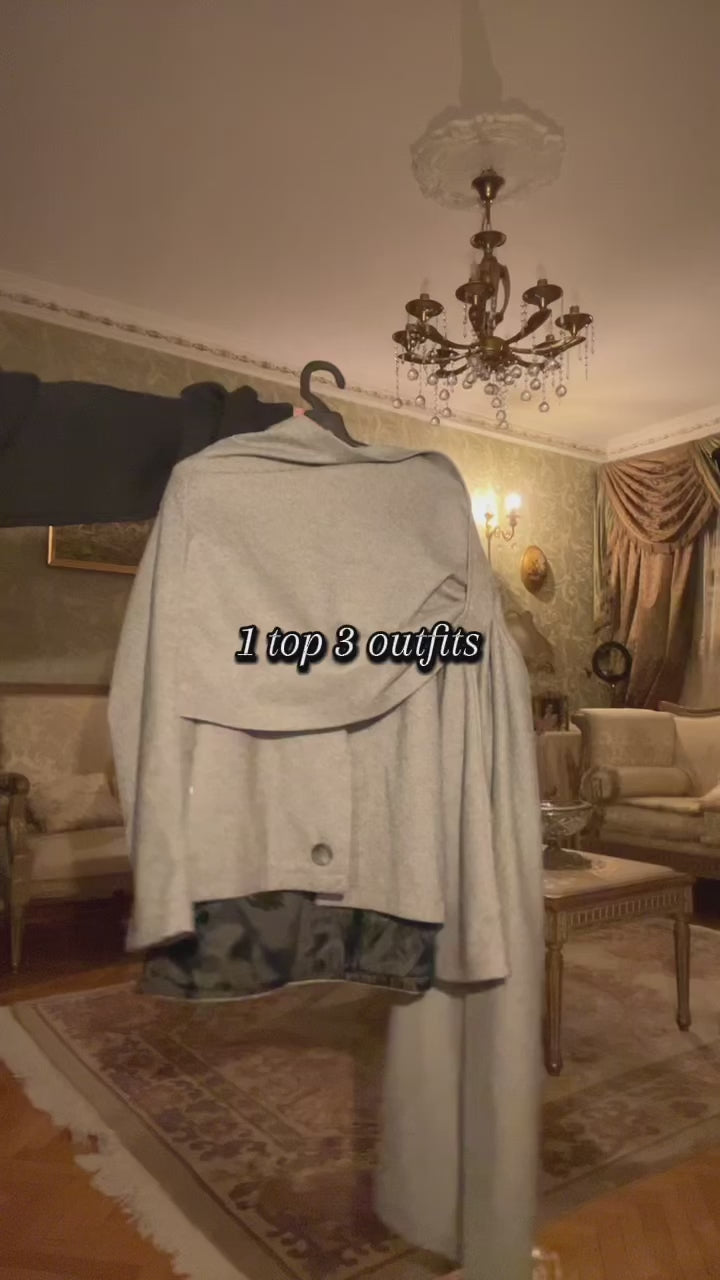 Burgundy scarf jacket