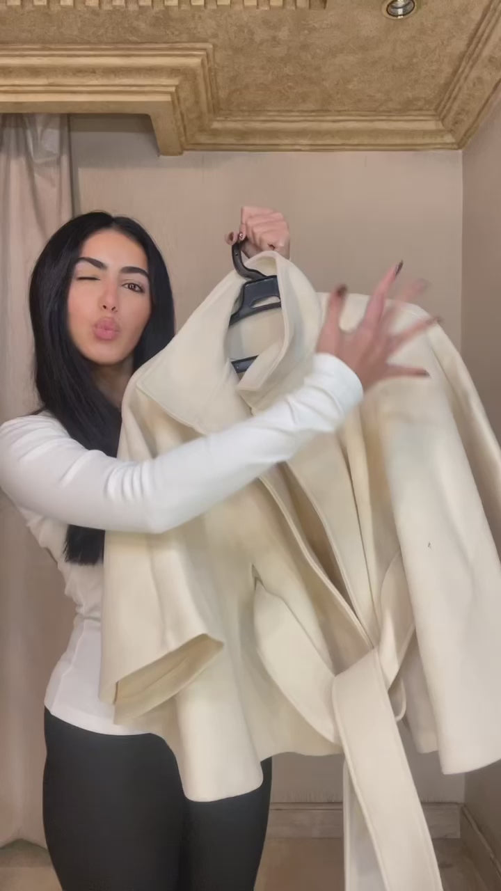 The Beige cape jacket